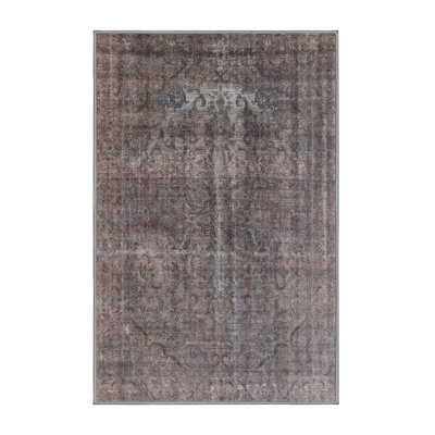 Tapis brun à motif oriental