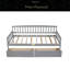 Twin-Size Pine Wood Daybed With Two Storage Drawers-1931809440