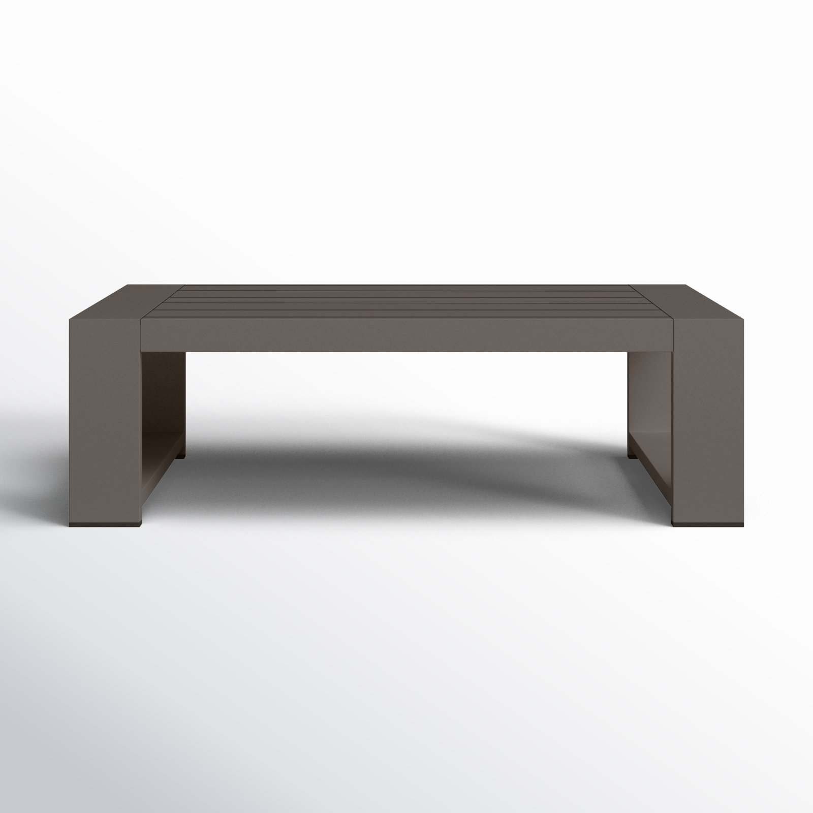 Hoyt 47.25” Outdoor Aluminum Coffee Table, Bronze