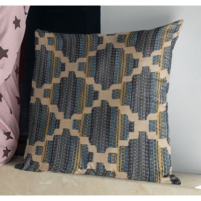 Lights Geometric Outdoor Reversible Throw Pillow