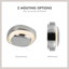 Pebble 8-in Silver dimmable LED Wall Sconce-127753472