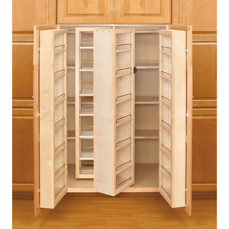 Wood Swing Out Pantry Cabinet Organizer Kit, 57" H x 12" W x 7.5" D
