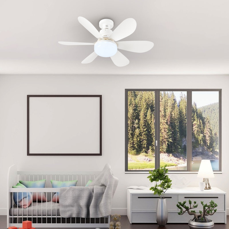 30W Socket Fan Light E26/27 Screw in Ceiling Fan with Light for Garage Bathroom