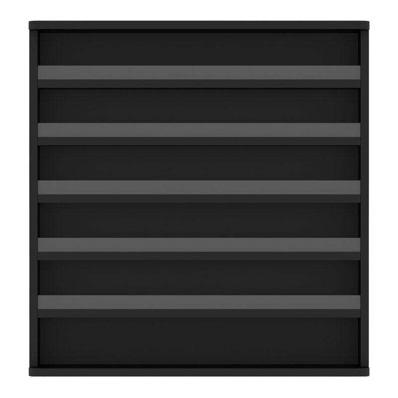 Support mural à 6 niveaux avec vernis à ongles en acrylique transparent pour salon ou meuble-lavabo, Black
