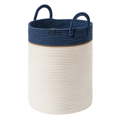 Paniers de rangement en corde tissée - grand organisateur en coton, panier pour couverture de bébé, panier à linge pour chambre d'enfant