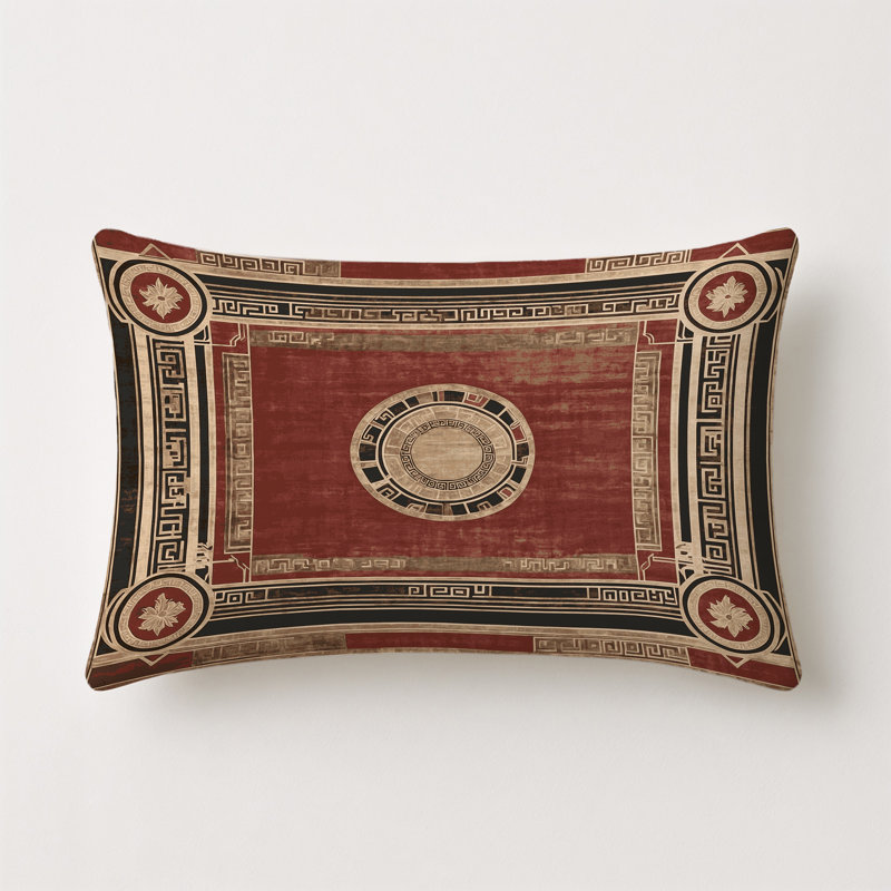 Spartan Shield Indoor And Outdoor Throw Pillow, Rectangle 18"H x 25"W