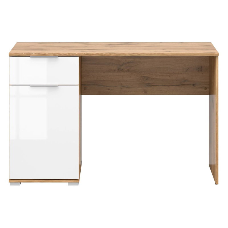 Writing Desk, Oak Wotan/White Gloss