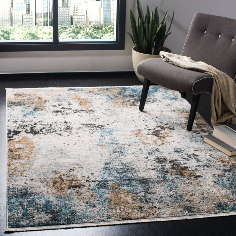 Mesa Shivan Performance Abstract Rug, Rectangle 5'3" x 7'6"