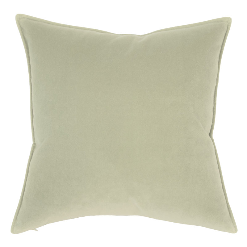 Franklin Washable Velvet Square Pillow Cover & Insert , 26"H x 26"W, Eucalyptus