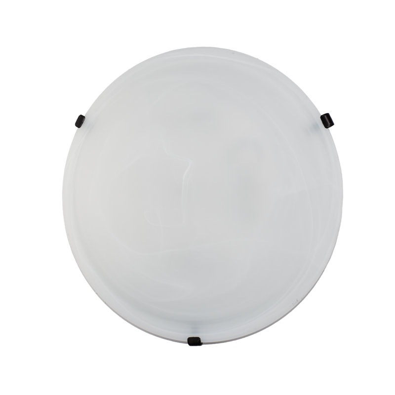 Olli Glass Flush Mount, Marble/Oil Rubbed Bronze, 4" H x 12.5" W