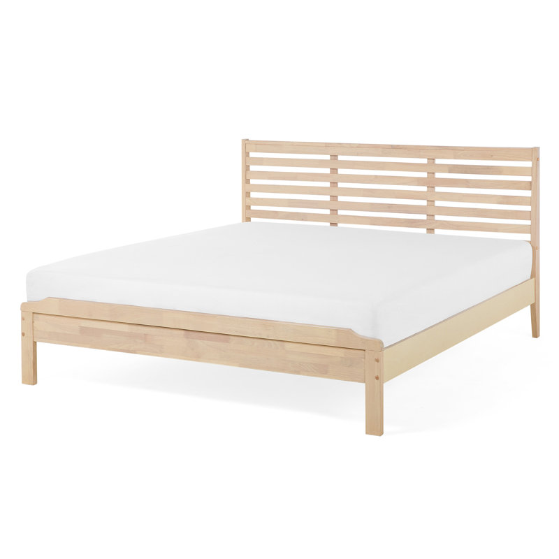 Baird Solid Wood Bed, Tan, European Kingsize (160 x 200cm)