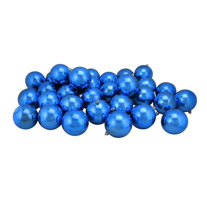Boules de Noël incassables 3,25 po (80 mm), Bleu somptueux