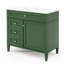 Meuble-lavabo de 36 po avec lavabo supérieur, meuble-lavabo moderne avec 2 tiroirs et tiroir escamotable, meuble-lavabo simple-102299669