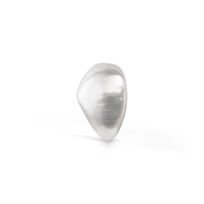 River Stone Wall Décor, Silver, 12" H x 18" W x 2" D