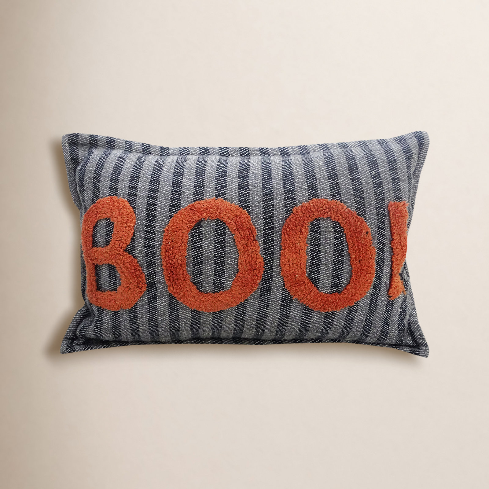 Embroidered Cotton Throw Pillow