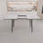 47" Expandable To 63" " Mdf Square White Marble Patterned Dining Table, Modern Industrial Kitchen And Dining Table