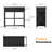 Carvajal 44‘’ Wide Outdoor Kitchen Grill Island Cart With Functional Drawers And Locking Wheels, Marble Looking Countertop