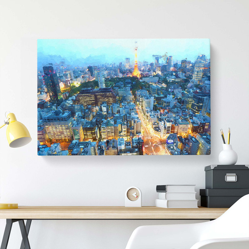 Skyline Of Paris In France In Abstract - Wrapped Canvas, 50cm H x 76cm W x 3cm D