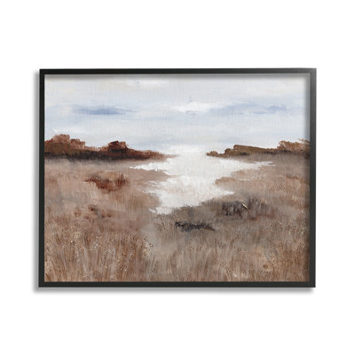 «Field with arid végétation», art de la giclée encadrée par Nikita Jariwala