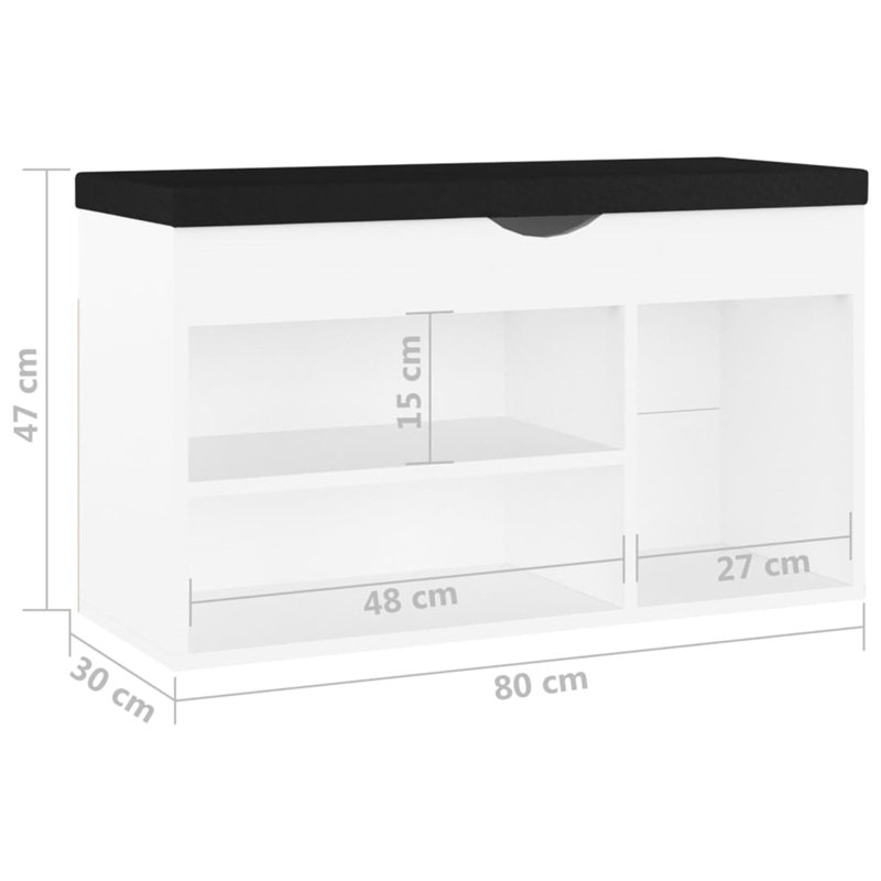 Annalese 5 Pair Shoe Storage Cabinet, White