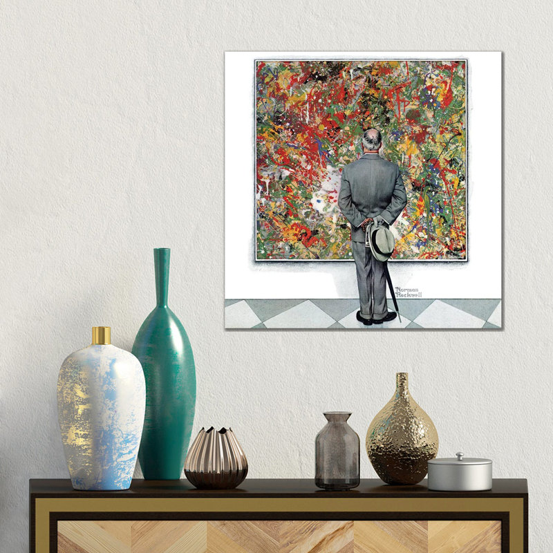 Art Connoisseur by Norman Rockwell - Wrapped Canvas Gallery-Wrapped Canvas Giclée, 45.72 cm H x 45.72 cm W