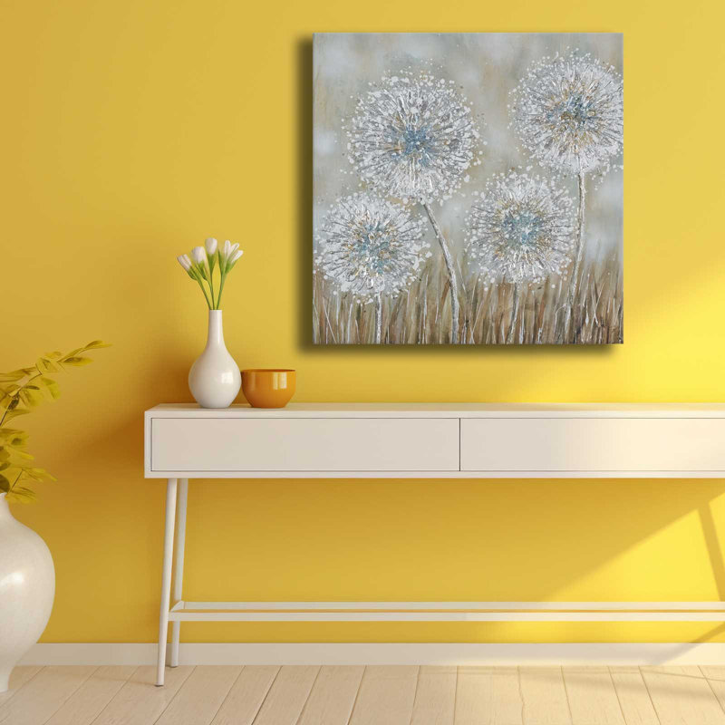 «Soft Dandelion Meadow», art mural sur toile