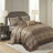 5 Piece Reversible Jacquard Bedspread Set Brown/Gold Queen