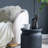 Black Wooden Cylinder Side Table