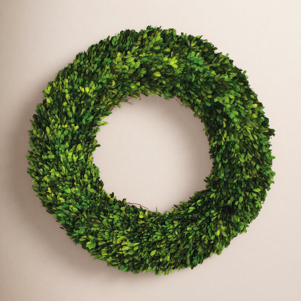 Birch Lane™ Alby 31" Boxwood Wreath, 30" H x 31" W x 7" D
