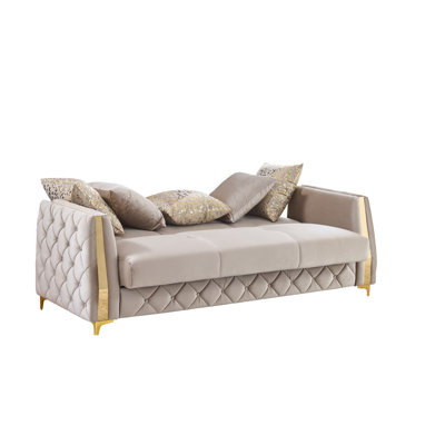 Luxury Upholstered Sofa with Hidden Storage