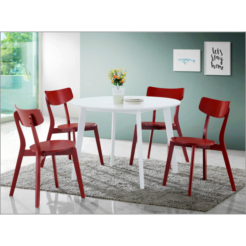 Contemporary White Round Dining Table