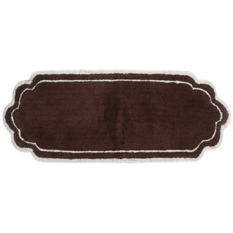 Tapis pour salle de bain Dobrinka, Brun, 21 po x 54 po (rectangle)