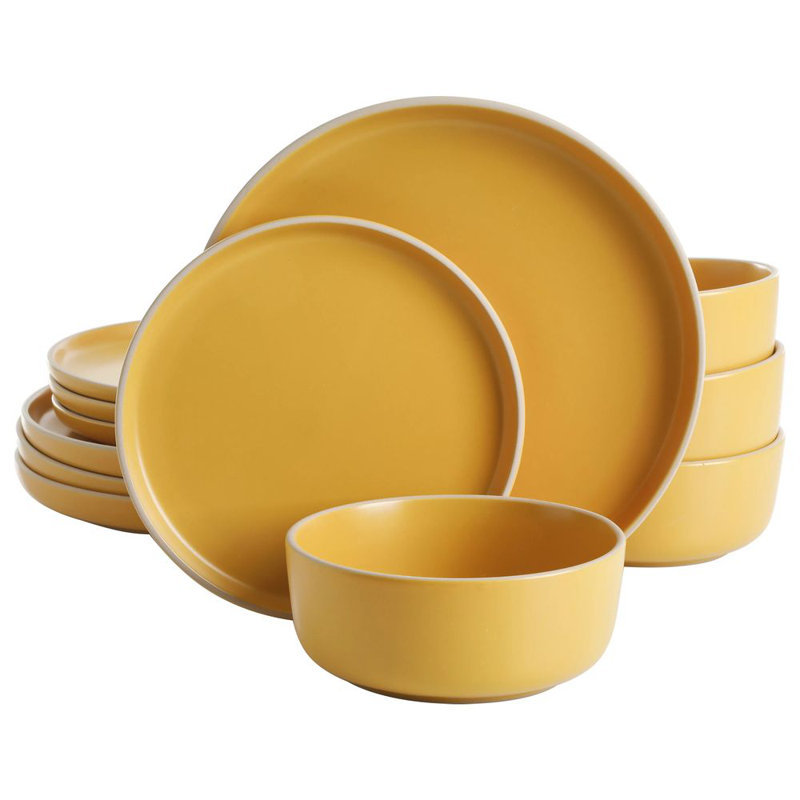 Gibson Stoneware Dinnerware Set - Service for 4