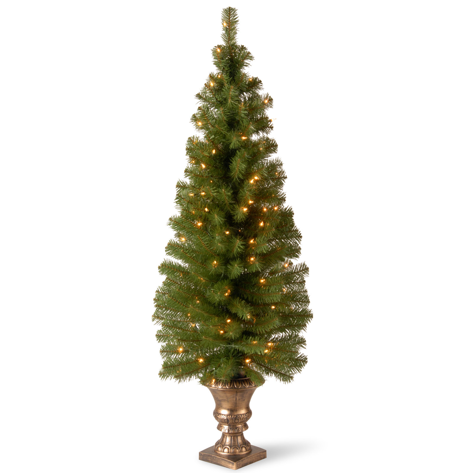 The Holiday Aisle® Montclair Spruce Entrance Tree with Clear Lights, 4.5'