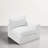 Upholstered Soft Beige Chenille Accent Lounge Chair with Cushion Back – Fully Compressed, No Assembly Required-1446883612