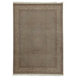 Hand Knotted Wool Oriental Area Rug in Gold