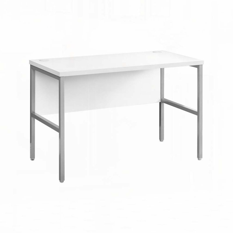 Bureau d'ordinateur pour la maison, Blanc / Gris