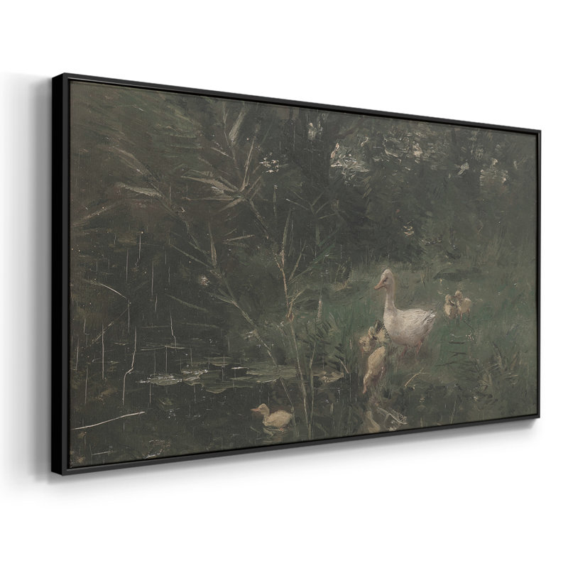 Paysage, série DC DC-XXII, toile tendue avec châssis, prête à être accrochée, H 17 po x l 33 po, Noir