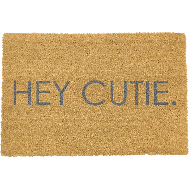 Rugeley Non-Slip Outdoor Doormat, Yellow/Grey