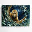 Art mural en métal gris Wildlife Potto-492361000