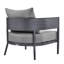 Chaise d'extérieur en aluminium gris foncé Lewan