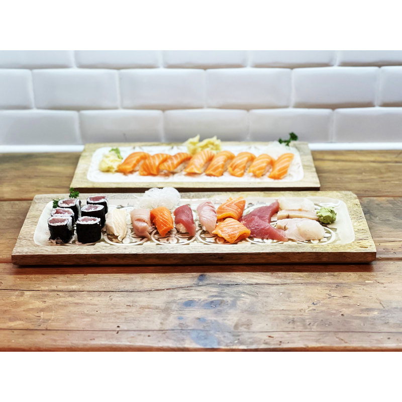 Solid Wood Tray - Set of 2