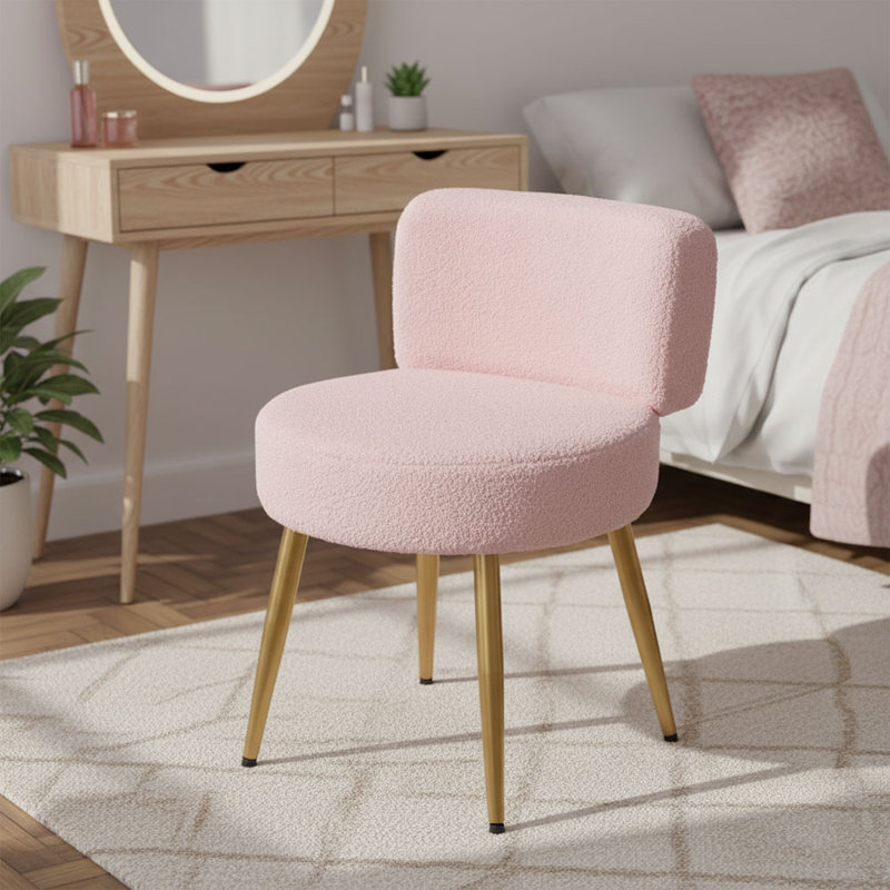 Ackerly Metal Accent Stool, Pink