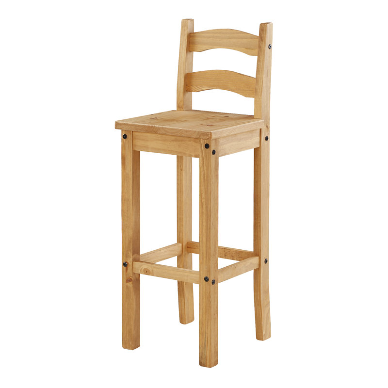 Abilio Solid Wood Counter Stool