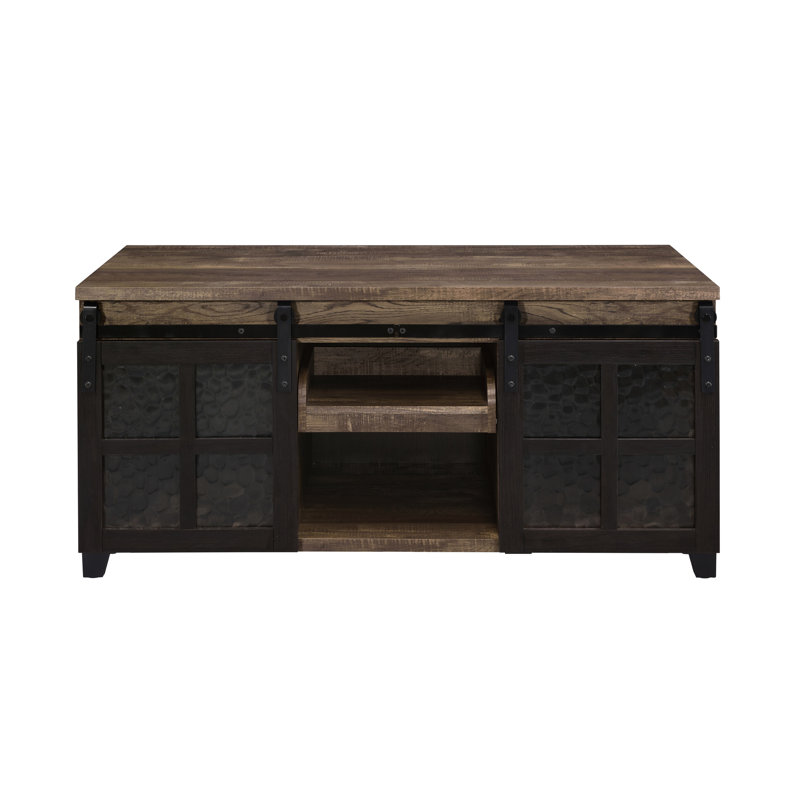 Coffee Table With Sliding Doors