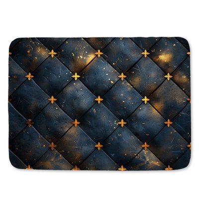 Tapis de bain matelassé en cuir