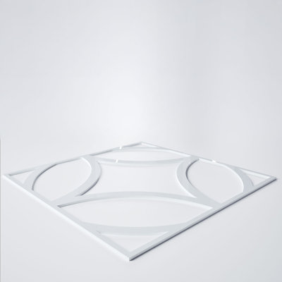 Panneaux muraux décoratifs en acrylique Crosby, moyen, l 15 3/8 po x H 15 3/8 po x T 1/8 po, noir