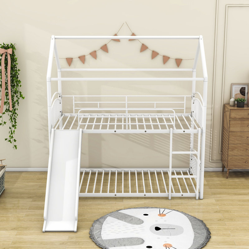 Landisville Kids Twin Over Twin Bunk Bed, White