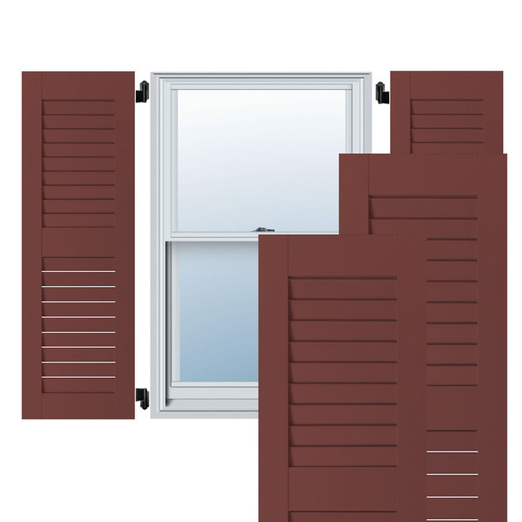 Sapele Mahogany Open Louvered Shutters (Per Pair)