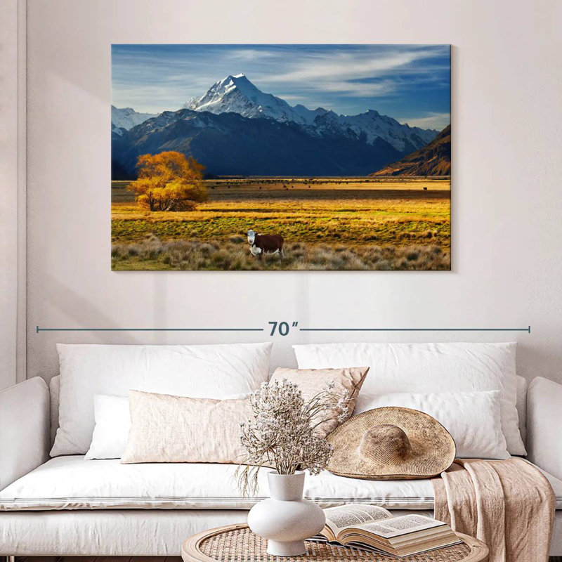 Nicci Mount Cook Farmland, 32'' H x 48'' W